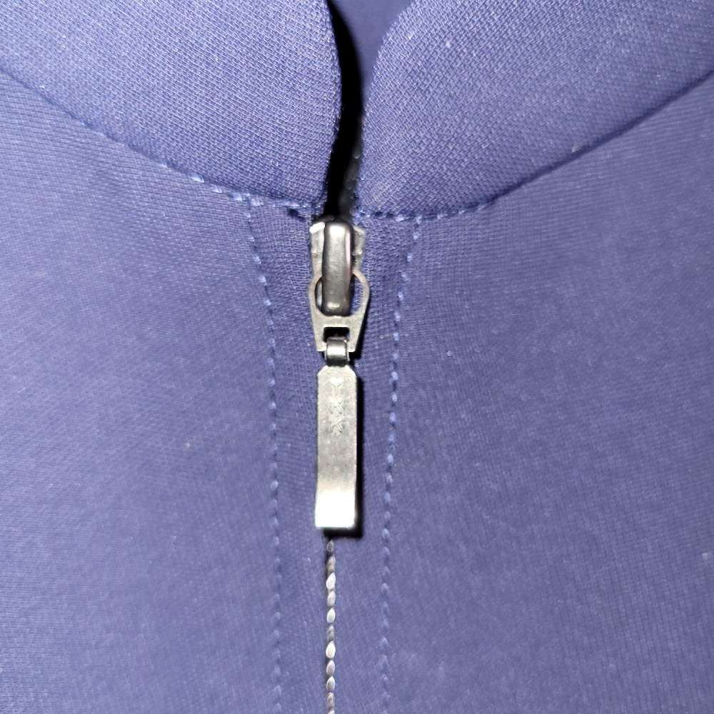 Pendleton Wool Mills Navy Blue Hidden Full Zip Professional Blazer Jacket Sz 8 - Picture 6 of 14